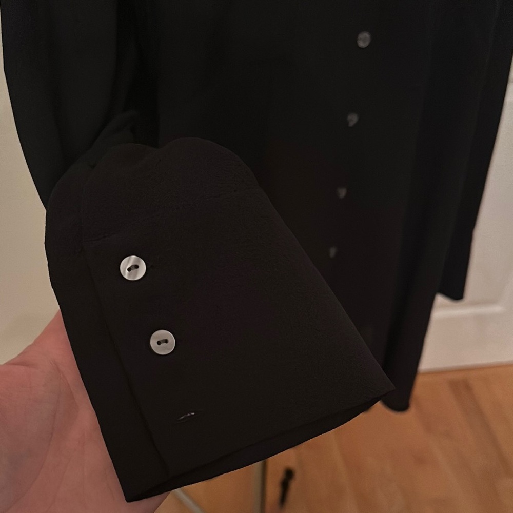 Chic Black Button-Up Top - image 2